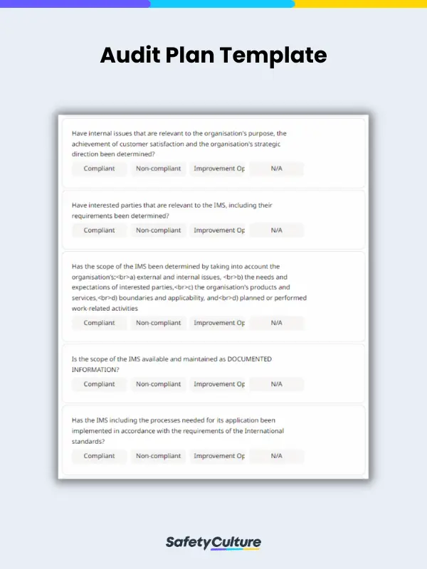 Audit Plan Template
