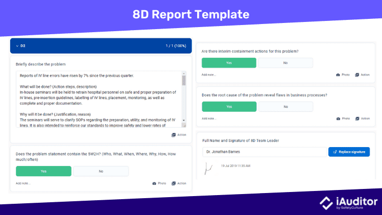 modèle de rapport 8D