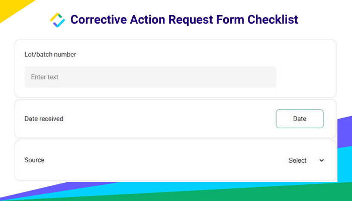 Formulaire de demande d'action corrective