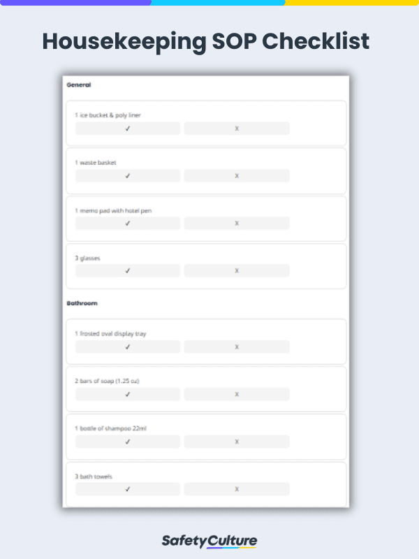Housekeeping SOP Checklist