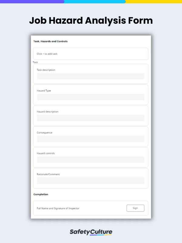 Job Hazard Analysis Form