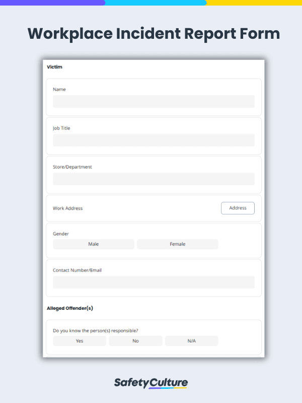 Workplace Incident Report Form